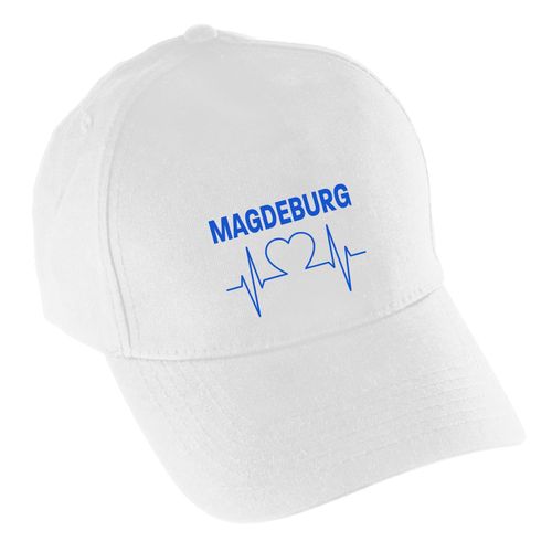 4068859543174 - multifanshop Baseballcap - Magdeburg - Herzschlag - Druck blau - Mütze 4068859543174 - multifanshop Baseballcap - Magdeburg - Herzschlag - Druck blau - Mütze