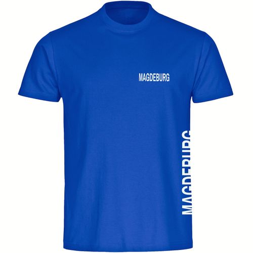 4068859541255 - multifanshop Kinder T-Shirt - Magdeburg - Brust & Seite - Druck weiß - Kind
