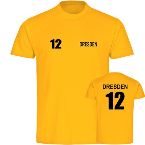 4068859556310 - multifanshop Herren T-Shirt - Dresden - Trikot Nummer 12 - Druck schwarz - Männer 4068859556310 - multifanshop Herren T-Shirt - Dresden - Trikot Nummer 12 - Druck schwarz - Männer