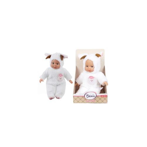 8719905020250 - Toi-Toys 02025B BEAU Babypuppe – Kuschelpuppe im Schaf-Anzug für Kinder ab 24 Monaten