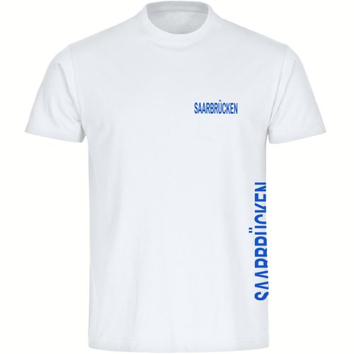 4068859582753 - multifanshop Herren T-Shirt - Saarbrücken - Brust & Seite - Druck blau - Männer 4068859582753 - multifanshop Herren T-Shirt - Saarbrücken - Brust & Seite - Druck blau - Männer