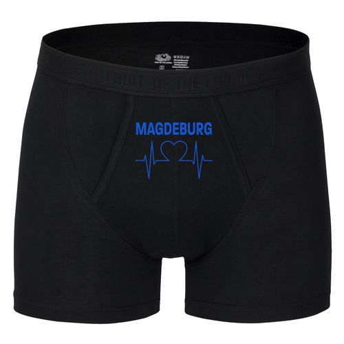 4068859543150 - multifanshop Herren Boxer Short - Magdeburg - Herzschlag - Druck blau - Unterwäsche 4068859543150 - multifanshop Herren Boxer Short - Magdeburg - Herzschlag - Druck blau - Unterwäsche