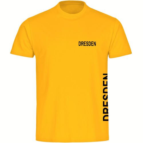 4068859557072 - multifanshop Herren T-Shirt - Dresden - Brust & Seite - Druck schwarz - Männer
