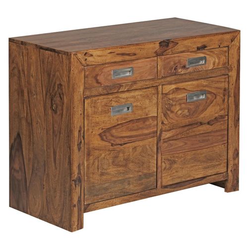 4251745764542 - Massivholz Sideboard aus Sheesham 90 cm mit 2 Türen und Schubladen viel Stauraum ideal für Flur oder Wohnzimmer handgefertigt 4251745764542 - Massivholz Sideboard aus Sheesham 90 cm mit 2 Türen und Schubladen viel Stauraum ideal für Flur oder Wohnzimmer handgefertigt