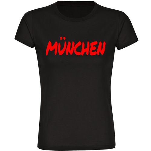 4068859538521 - multifanshop Damen T-Shirt - München rot - Textmarker - Druck rot - Frauen 4068859538521 - multifanshop Damen T-Shirt - München rot - Textmarker - Druck rot - Frauen