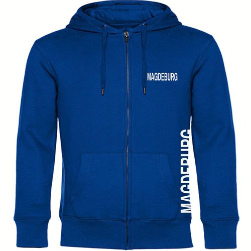 4068859541576 - multifanshop Kapuzen Sweatshirt Jacke - Magdeburg - Brust & Seite - Druck weiß - Sweat 4068859541576 - multifanshop Kapuzen Sweatshirt Jacke - Magdeburg - Brust & Seite - Druck weiß - Sweat