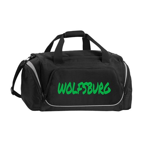 4068859184926 - multifanshop Sporttasche - Wolfsburg - Textmarker - Druck grün - Tasche