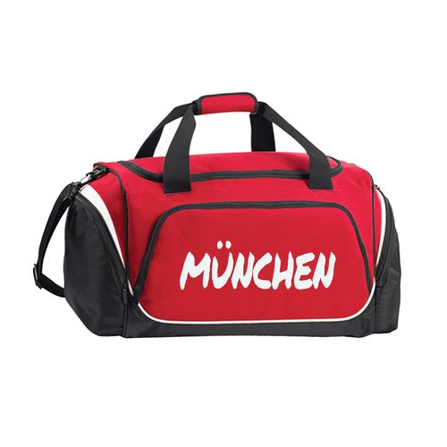 4068859161613 - multifanshop Sporttasche - München rot - Textmarker - Druck weiß - Tasche