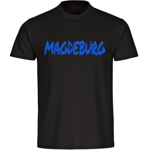 4068859546823 - multifanshop Herren T-Shirt - Magdeburg - Textmarker - Druck blau - Männer