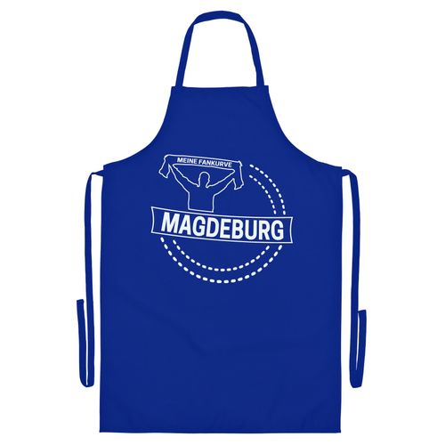 4068859544591 - multifanshop Grillschürze - Magdeburg - Meine Fankurve - Druck weiß - Schürze
