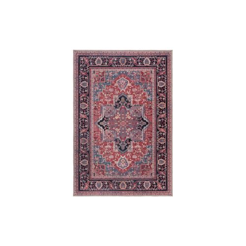 4255632543524 - Maschinenwaschbarer Traditioneller Vintage-Teppich aus recycelten Fasern rutschfest - Hald Farbe Rot 120x170 cm Kadima Design