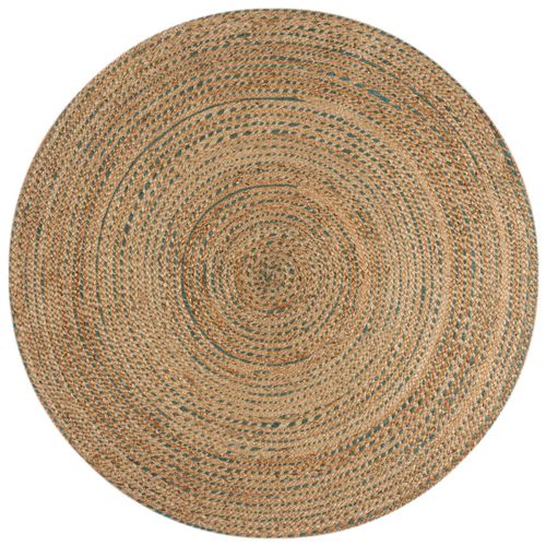 4255632536557 - Handgewebter Jute-Teppich in Naturtönen Eden Farbe Braun-Blau 180x180 cm Kadima Design 4255632536557 - Handgewebter Jute-Teppich in Naturtönen Eden Farbe Braun-Blau 180x180 cm Kadima Design