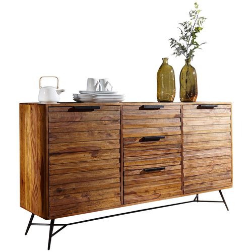4255632531682 - Sideboard FORMIO Sheesham Massivholz 160x40x88 cm Industrial-Look 4255632531682 - Sideboard FORMIO Sheesham Massivholz 160x40x88 cm Industrial-Look