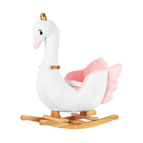 3801201040119 - Kikkaboo Schaukeltier Schwan mit Sitz Holzgriffe Holzsockel ab 12 Monate weiß