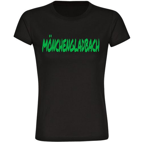 4068859515324 - multifanshop Damen T-Shirt - Mönchengladbach - Textmarker - Druck grün - Frauen