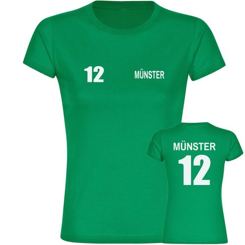 4068859571450 - multifanshop Damen T-Shirt - Münster - Trikot Nummer 12 - Druck weiß - Frauen 4068859571450 - multifanshop Damen T-Shirt - Münster - Trikot Nummer 12 - Druck weiß - Frauen