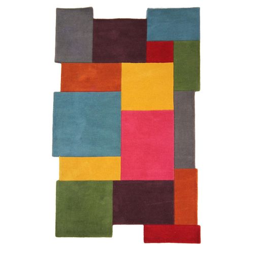 4255632532313 - Handgetufteter Wollteppich Thames Eva - Geometrisch & Modern Farbe Multi 150x240 cm Kadima Design
