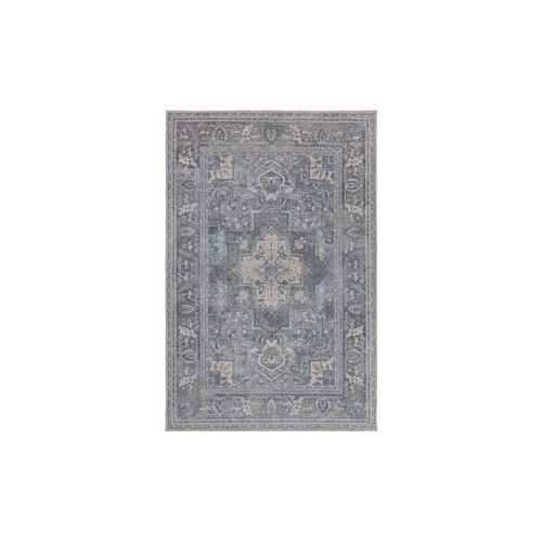 4255632543463 - Maschinenwaschbarer Traditioneller Vintage-Teppich aus recycelten Fasern rutschfest - Hald Farbe Türkis 80x150 cm Kadima Design