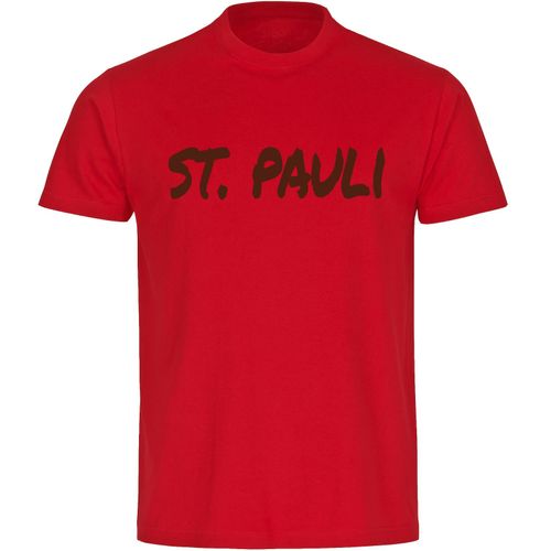 4068859523336 - multifanshop Herren T-Shirt - St Pauli - Textmarker - Druck braun - Männer