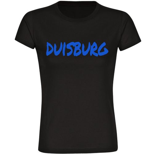 4068859527204 - multifanshop Damen T-Shirt - Duisburg - Textmarker - Druck blau - Frauen