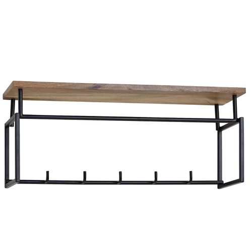 4251745781938 - Wandgarderobe aus Mango Massivholz und Metall Stilvolle Lösung für den Eingangsbereich 4251745781938 - Wandgarderobe aus Mango Massivholz und Metall Stilvolle Lösung für den Eingangsbereich