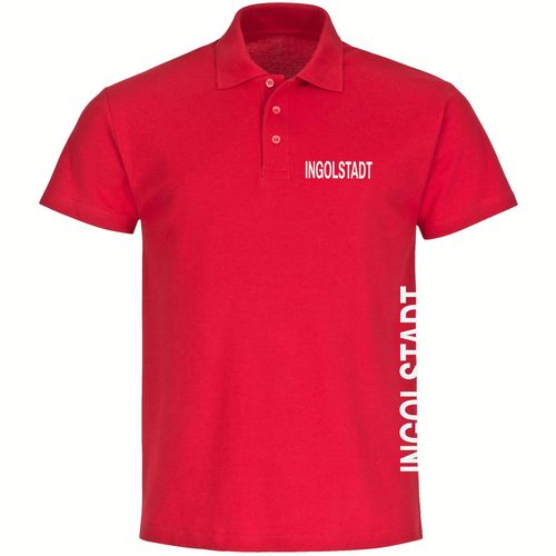 4068859566791 - multifanshop Poloshirt - Ingolstadt - Brust & Seite - Druck weiß - Polo 4068859566791 - multifanshop Poloshirt - Ingolstadt - Brust & Seite - Druck weiß - Polo