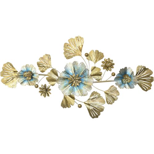 4046884092843 - Wanddekoobjekt Wanddekoration gold (goldfarben) B118cm H61cm T5cm Metall HOFMANN LIVING AND MORE Wanddekoobjekte 90 cm Breit goldfarben türkis