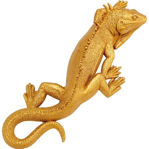 4025621536161 - Wanddekoobjekt DESIGN Wandobjekt Lizard 31x11cm gold (goldfarben) B11cm H30cm T6cm Polyresin Wanddekoobjekte