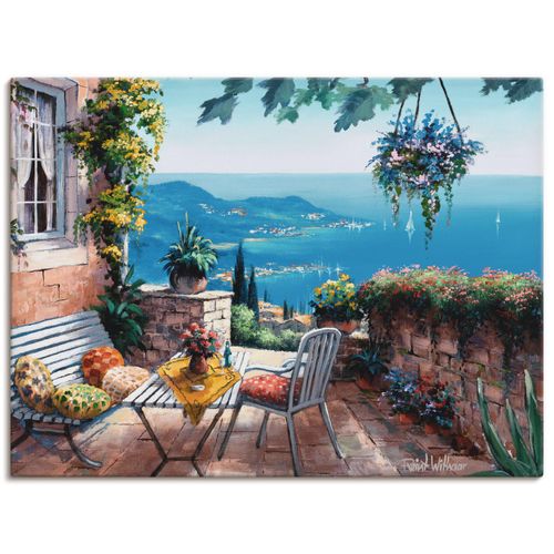 4057738447573 - Wandbild ARTLAND Zeiten der Ruhe Bilder Gr B H 40 cm x 30 cm Leinwandbild Garten Querformat 1 St grün Bild Poster Bilder als Leinwandbild Wandaufkleber oder in versch Größen