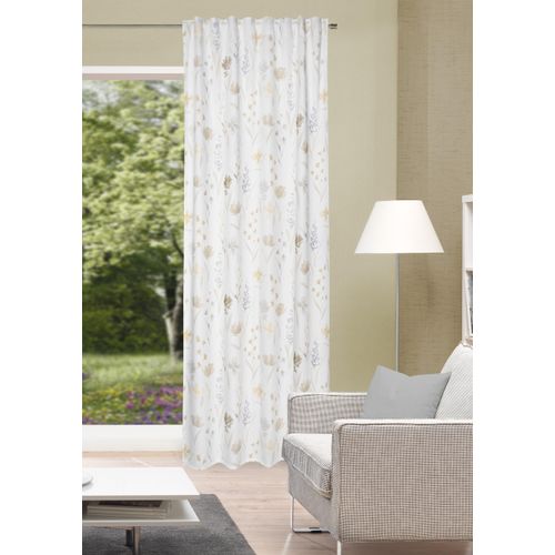 4056751537490 - Vorhang HOME WOHNIDEEN DANICA Gr 1 beige (natur) B135cm H245cm Baumwolle Polyester Gardinen Kombibandschal Dekostoff bedruckt