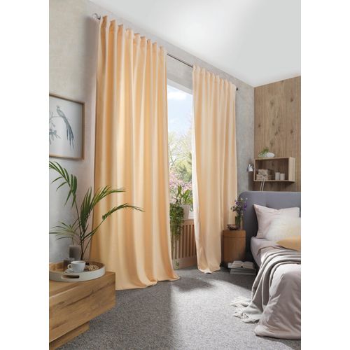 4056751389396 - Vorhang HOME BASICS WOLLY Gr 1 beige (creme) B135cm H140cm Polyester Gardinen Chenille