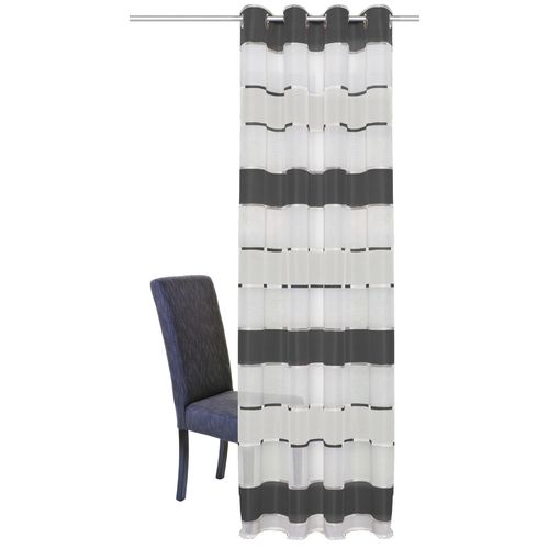 4056751058889 - Vorhang HOME WOHNIDEEN DARIAH Gardinen Gr 245 cm Ösen 140 cm grau (anthrazit) Ösen Gardine HxB 245x140 blickdicht