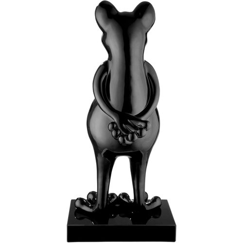 4063387524213 - Tierfigur CASABLANCA BY GILDE Skulptur Frosch schwarz schwarz Dekofiguren B H T 32cm x 68cm x 30cm Kunstharz B32cm H68cm T30cm