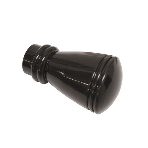 4003018272373 - Gardinenstangen-Endstück Siro Gardinenstangenendstücke Gr 2 St schwarz Gardinenstangen-Endstücke Gardinenstangenendstücke Serie Einzelprogramm Chicago Ø 20 mm