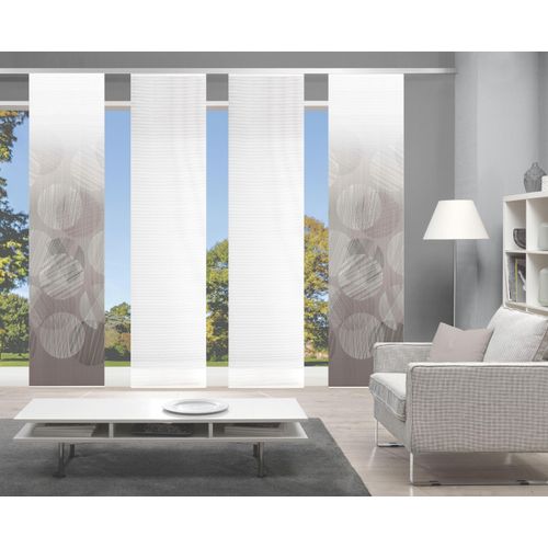 4056751415019 - Schiebegardine VISION S CIRCO grau (taupe) B60cm H260cm Polyester Gardinen DIGITALDRUCK