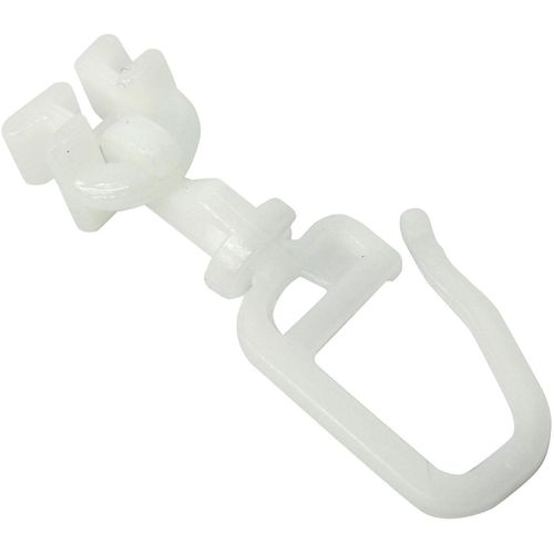 4003018285441 - Gardinengleiter Drehgleiter für 6 mm Laufkanal mit Faltenlegehaken Gr 1 weiß 20 Stk Kunststoff Gardinenbefestigungen Serie Einzelprogramm Chicago Ø 20 mm