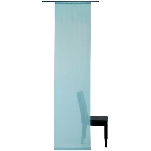 4043343540501 - Schiebegardine Luis Gardinen Gr 245 cm Paneelwagen 60 cm blau (aquablau) Schiebegardinen transparent Gardine modern Wohnzimmer Schlafzimmer