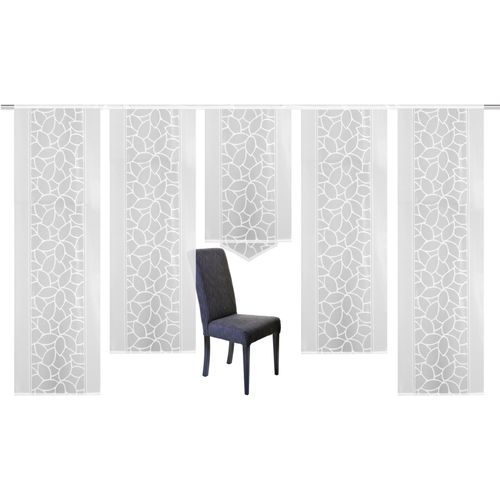 4056751278898 - Schiebegardine HOME WOHNIDEEN JENNA Gr 1 weiß B57cm H245cm Polyester Gardinen Schiebevorhang Jacquard Set HxB 245x57 4056751278898 - Schiebegardine HOME WOHNIDEEN JENNA Gr 1 weiß B57cm H245cm Polyester Gardinen Schiebevorhang Jacquard Set HxB 245x57