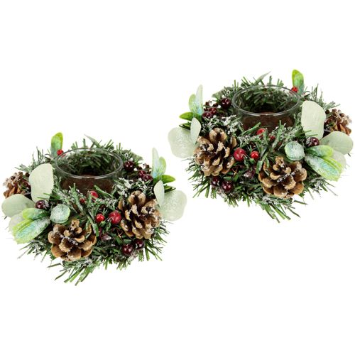 4019844765033 - Teelichthalter IGEA Weihnachtsdeko Kerzenhalter Kerzenhalter Gr B H T 15 cm x 7 cm x 15 cm grün Windlichter Laternen mit Zapfen Beeren und Mistel beschneit inkl Glaseinsatz Ø 15 cm 4019844765033 - Teelichthalter IGEA Weihnachtsdeko Kerzenhalter Kerzenhalter Gr B H T 15 cm x 7 cm x 15 cm grün Windlichter Laternen mit Zapfen Beeren und Mistel beschneit inkl Glaseinsatz Ø 15 cm