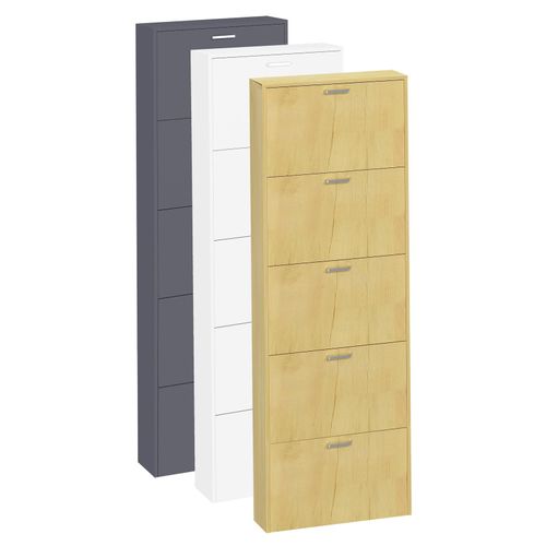 4051814438967 - Holz Regal Kipper Schuhregal Schuhschrank Schuhkipper 5 Sulos XL (Farbe Weiß) 4051814438967 - Holz Regal Kipper Schuhregal Schuhschrank Schuhkipper 5 Sulos XL (Farbe Weiß)
