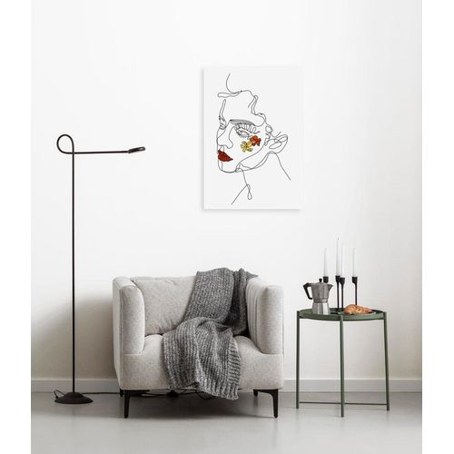 4055065031038 - Leinwandbild KOMAR Frühlingsgefühle - Größe 40 x 60 cm bunt (farbe bild(er) schwarz weiß rot gelb) B40cm Holz Papier Bilder Keilrahmenbild mi Echtholzrahmen