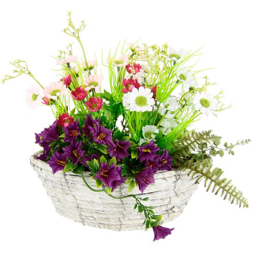 4019844809393 - Kunstblume IGEA Gesteck Margeriten und Petunien lila (violett) B36cm H30cm L25cm Polyester Kunstpflanzen