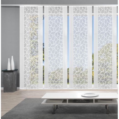 4056751278416 - Schiebegardine HOME WOHNIDEEN JENNA Gr 1 weiß B57cm H225cm Polyester Gardinen Schiebevorhang Jacquard Set