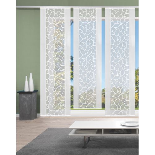 4056751278485 - Schiebegardine HOME WOHNIDEEN JENNA Gr 2 weiß B57cm H245cm Polyester Gardinen Schiebevorhang Jacquard Set