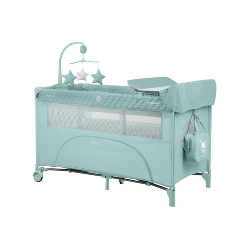 3800171215770 - Kikka boo Reisebett Nighty Night 2 Ebenen Spielbogen 2 Räder Wickelauflage hellgrün