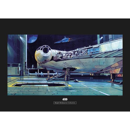 4055065163975 - Bild KOMAR Star Wars Classic RMQ Falcon Hangar bunt (farbe bild(er) bunt) B70cm H50cm Holz Papier Bilder Wandbild zur Dekoration im Kinderzimmer - ohne Rahmen