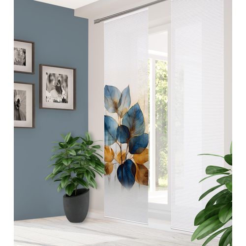 4056751538640 - Schiebegardine HOME IN GREEN THALIN Gr 1 blau B60cm H245cm Polyester Gardinen Bambusoptik recycelt Digitaldruck 4056751538640 - Schiebegardine HOME IN GREEN THALIN Gr 1 blau B60cm H245cm Polyester Gardinen Bambusoptik recycelt Digitaldruck