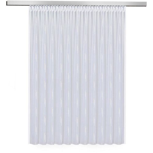 4007863653172 - Gardine Vera Gardinen Gr 245 cm Smokband 600 cm weiß Smokband Voile Grundware mit Scherli Effekt