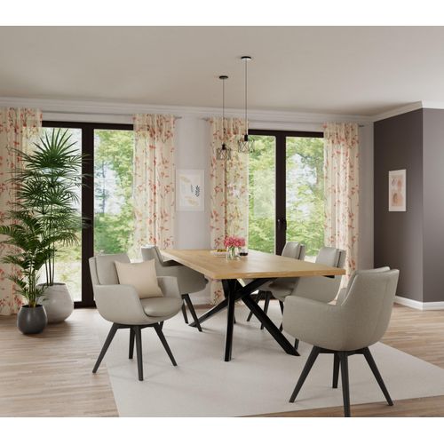 4043343676903 - Vorhang Kianna Gr 1 rot B140cm H245cm Polyester Gardinen Fertigschal