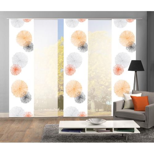 4056751014854 - Schiebegardine HOME WOHNIDEEN SCOPPIO orange B60cm H245cm Polyester Gardinen HxB 245x60 inkl Befestigungszubehör